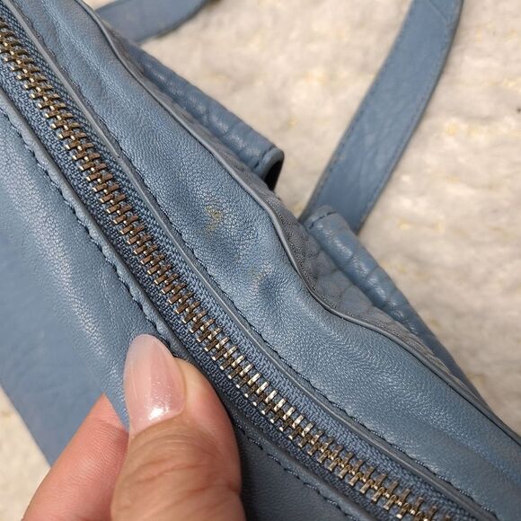 Fossil Blue Pebble Leather Crossbody Bag - Picture 6 of 6